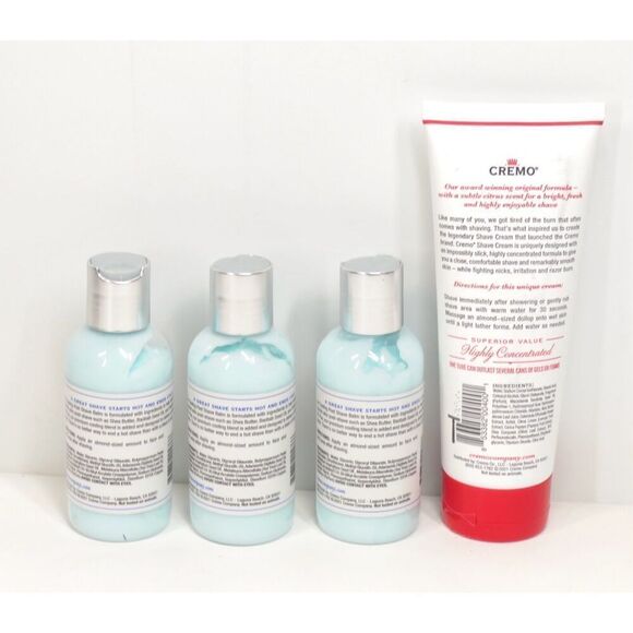 Cremo Classic Shave Cream 6 oz & Cooling Post Shave Balm 4 oz X 3 Sealed New - Picture 2 of 2